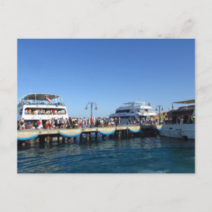 Sea port in the city of Sharm El Sheikh Postcard