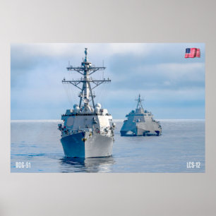 SEA POWER – US Naval Vessels Poster