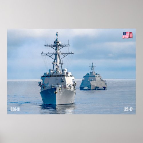 SEA POWER  US Naval Vessels Poster