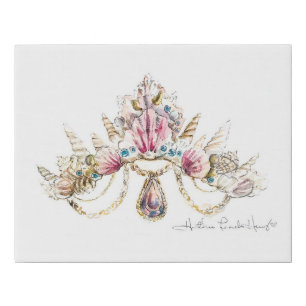 Sea Princess Crown Canvas by Heather French Henry