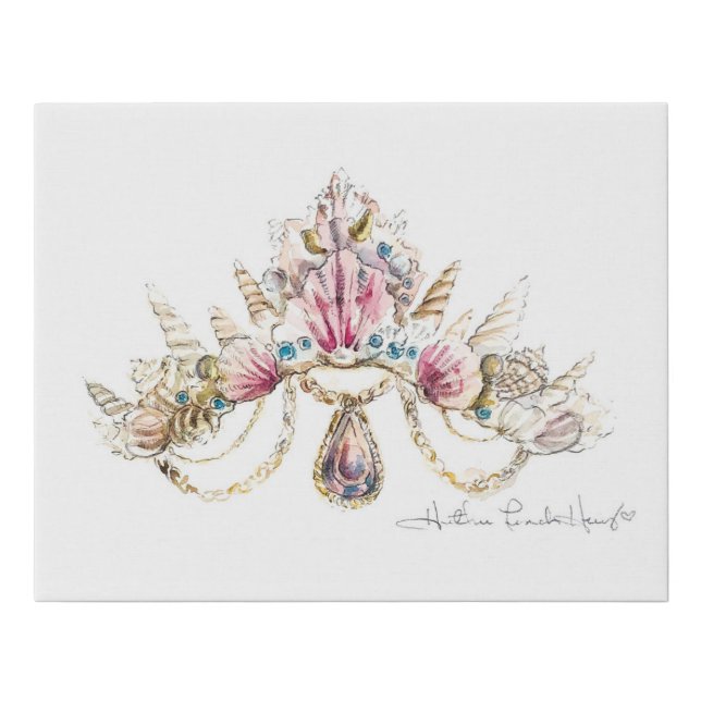Sea Princess Crown Canvas by Heather French Henry (Front)