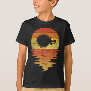 Sea Pufferfish Shirt Retro Sunset 70s Vintage Puff