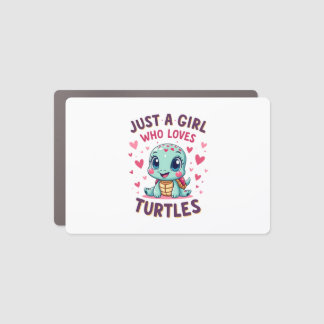 Sea Reptile Turtle Lovers Just A Girl Who Loves Tu Car Magnet