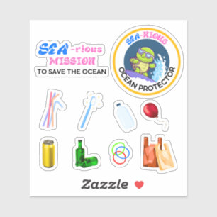 Sea-riously Fun Ocean Protector Scavenger Hunt Sticker