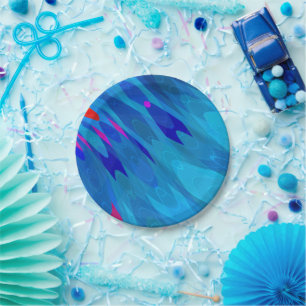Sea Ripple Paper Plate