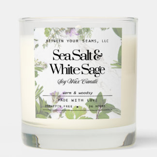 sea salt and white sage candle