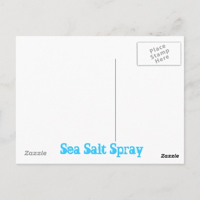 sea salt spray Art Postcard (Back)