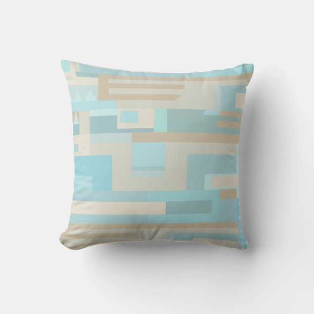 Sea & sand abstract pattern full accent pillow (Front)