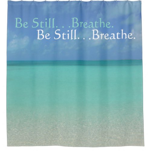 SEA SAND AND SKYBE STILLBREATHE SHOWER CURTAIN