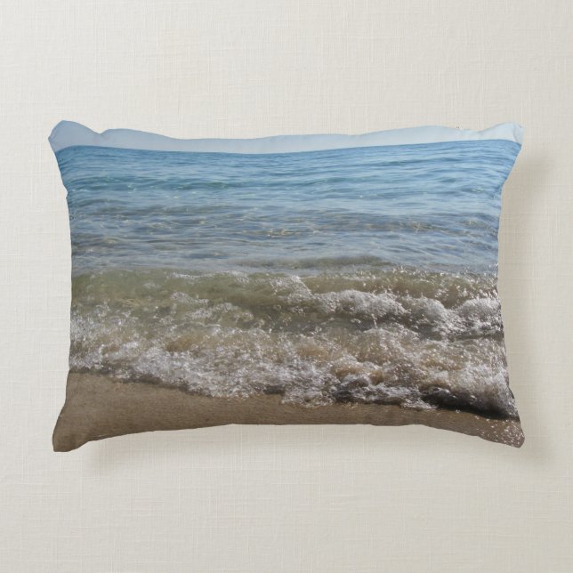 Sea & Sand Beach Waves   Accent Pillow (Front)
