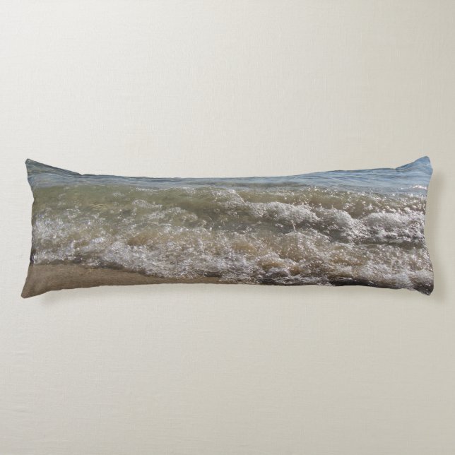 Sea & Sand Beach Waves Body Pillow (Front)