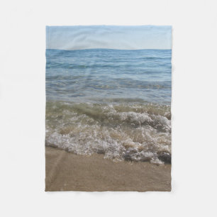 Sea & Sand Beach Waves Fleece Blanket