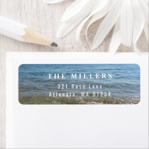 Sea & Sand Beach Waves Label