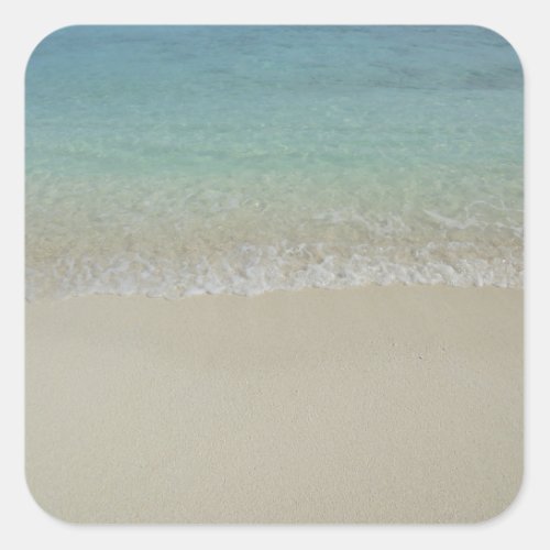 Sea Sand Blank Template Maldives Trendy Nature Square Sticker