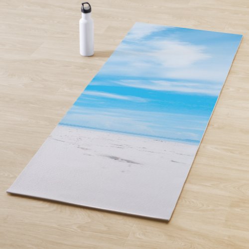 Sea Sand Blue Sky Clouds Template Elegant Fitness Yoga Mat