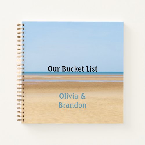 Sea Sand Sky Bucket List Notebook