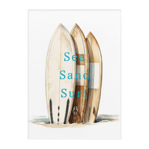 Sea Sand Surf Beach Surfboards Acrylic Print