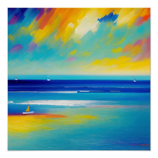 Sea Scape 10 “Stuck on the sand”.  Poster (Front)
