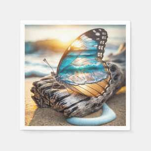 Sea Scene In Butterfly Wings Napkins