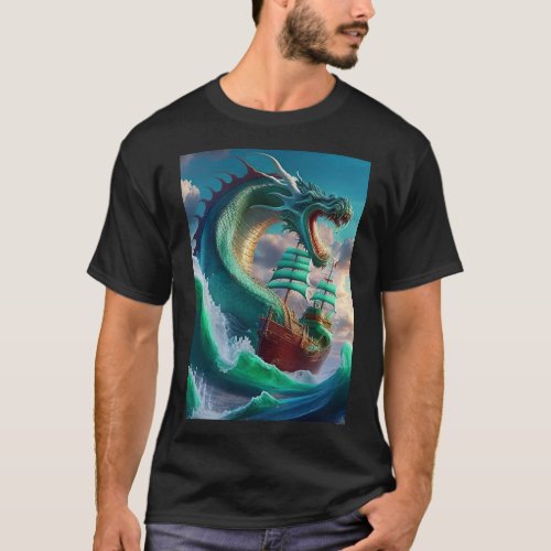 Sea Serpent Attack T_Shirt