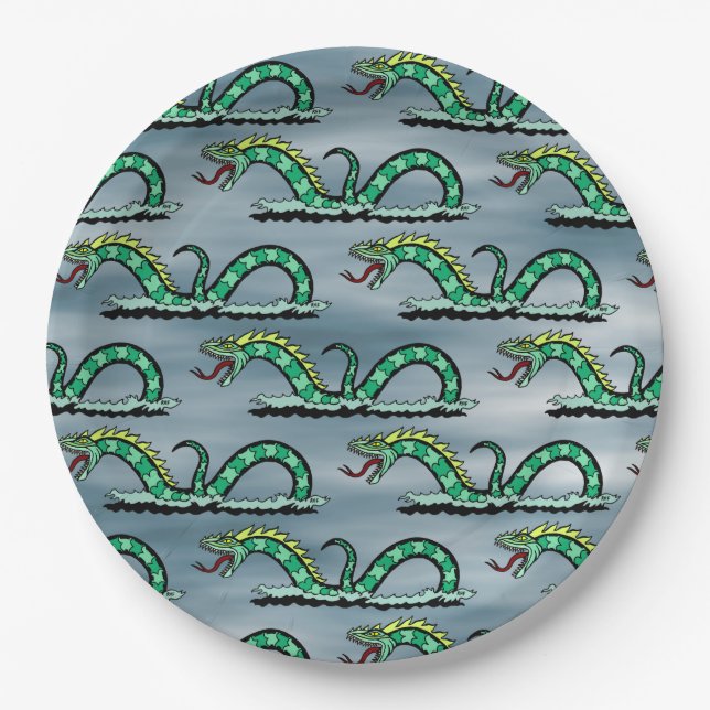 Sea Serpent Paper Plates (Front)