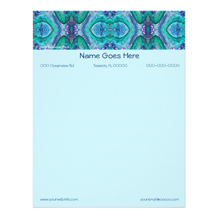 Sea Serpent Top Border Letterhead Design