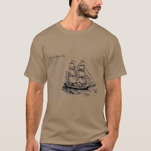 Sea Shanty Song Ship Blow the Man Down T_Shirt