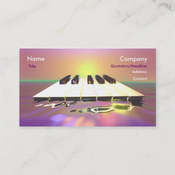 Sea Sharp - Piano Keys Business Card by xfinity7 at Zazzle