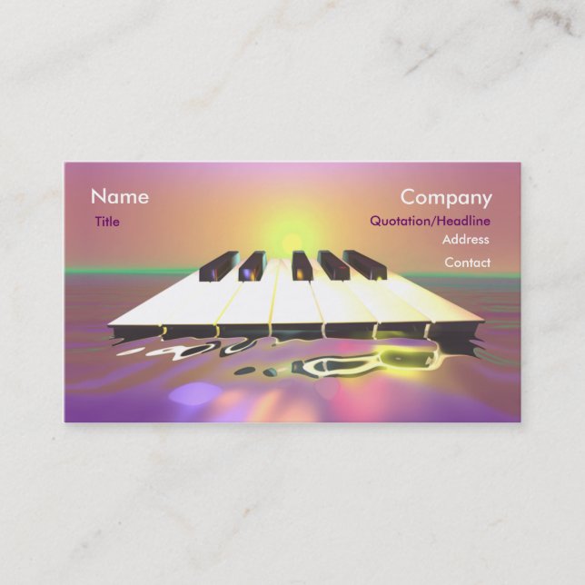 Sea Sharp - Piano Keys Business Card (Front)