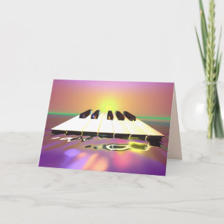 Sea Sharp Piano Keys Card