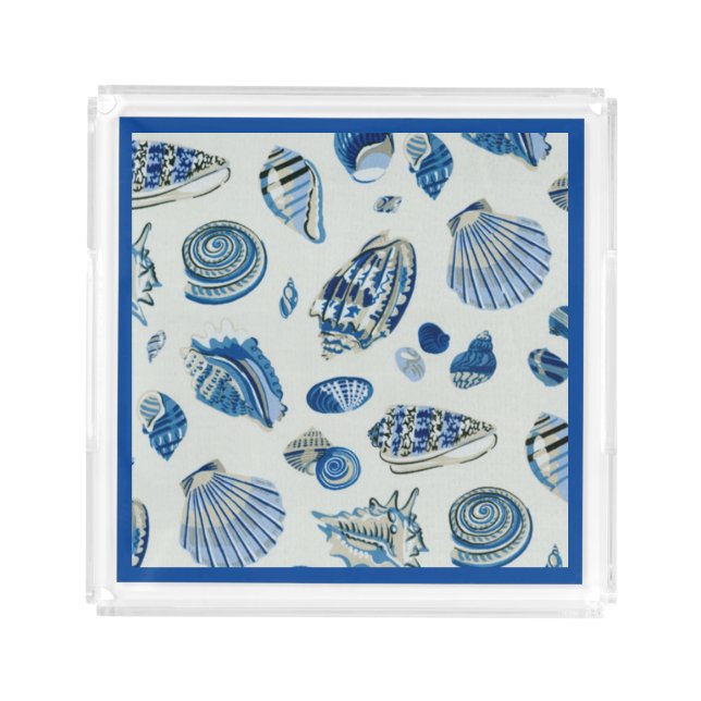 Sea Shell Acrylic Serving Tray (Front)