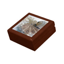 Sea Shell and Pearl Wooden Jewellery Keepsake Box
