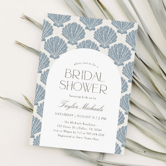 Sea Shell Beach Bridal Shower Invitation