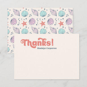 Sea Shell Birthday Thank You Card