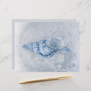 Sea Shell Blue Vintage Antique Ocean Beach Texture