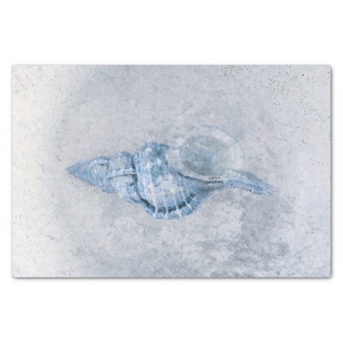 Sea Shell Blue Vintage Antique Ocean Beach Texture Tissue Paper
