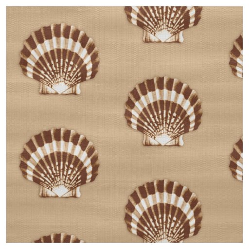 Sea Shell - brown and beige Fabric