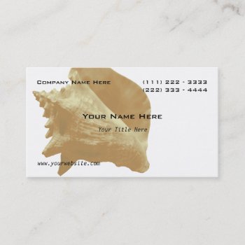 Sea Shell Business Card by businesstops at Zazzle