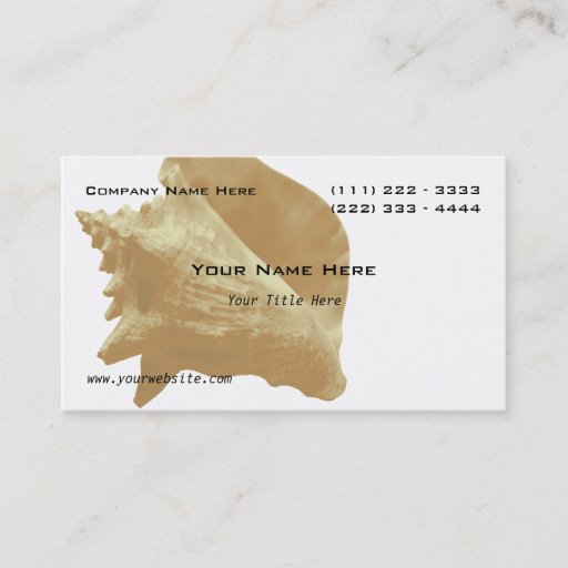 Customizable Sea Shell Business Card