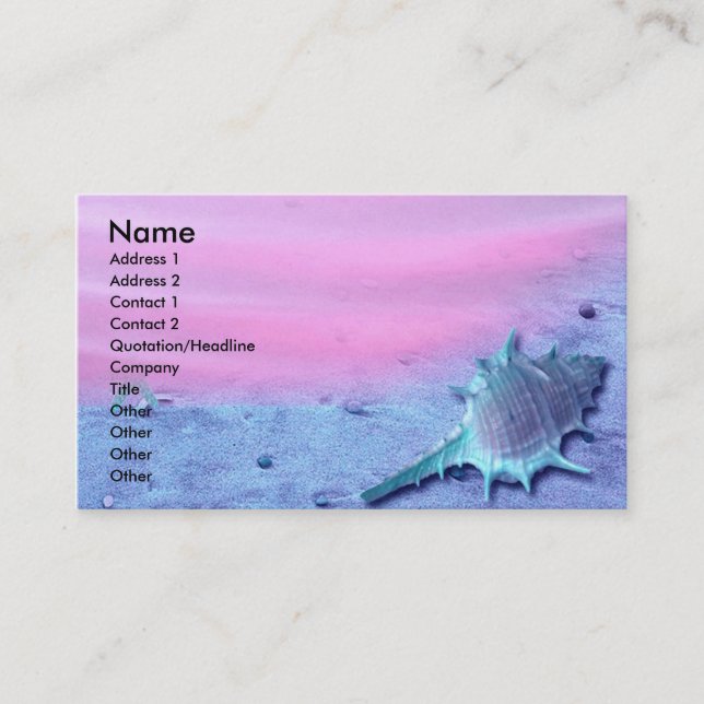 Sea Shell Business Card (Front)