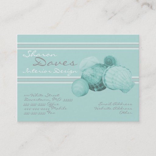 Customizable Sea Shell Chubby Business Card