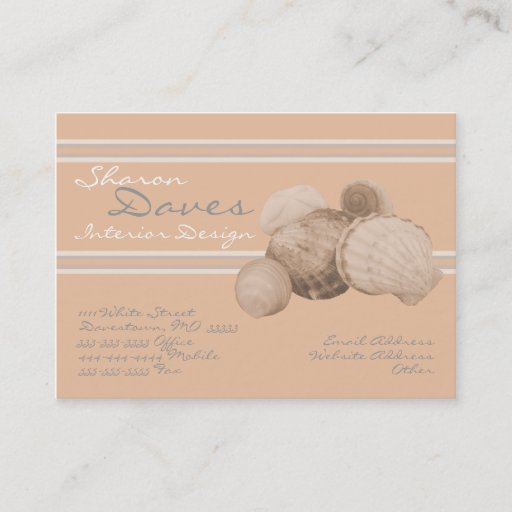 Customizable Sea Shell Chubby Business Card