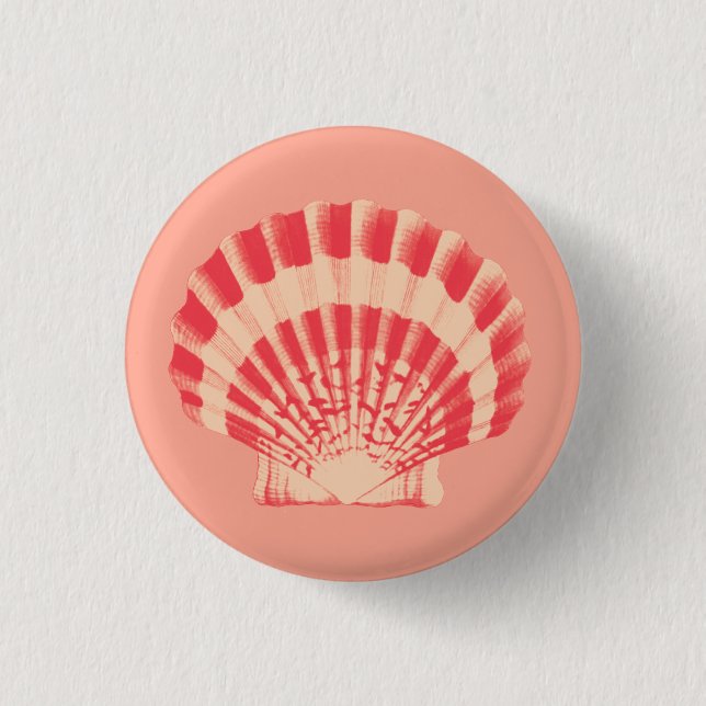 Sea shell - coral and peach button (Front)