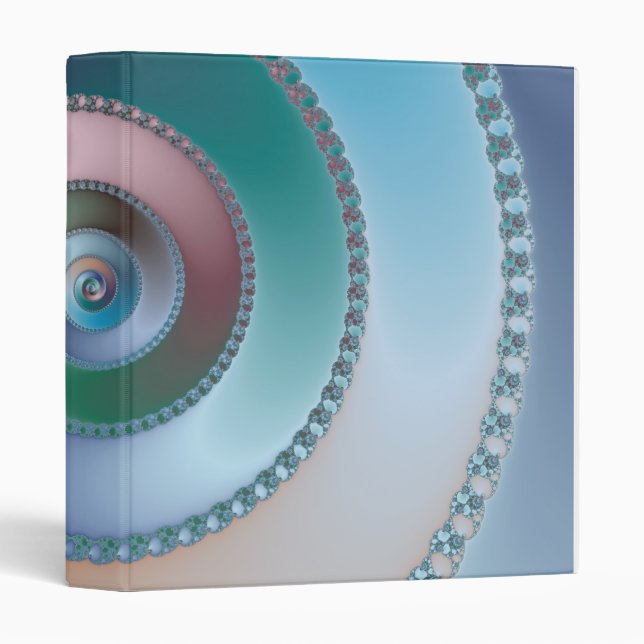 Sea Shell - Fractal 3 Ring Binder (Front/Spine)