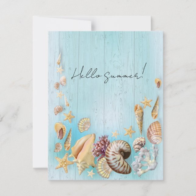Sea shell holiday card (Front)