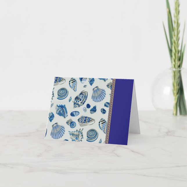 Sea Shell Letterpress Thank You Card (Front)