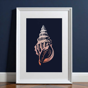 Sea Shell Ocean Wall Art Poster Print   Wall Art