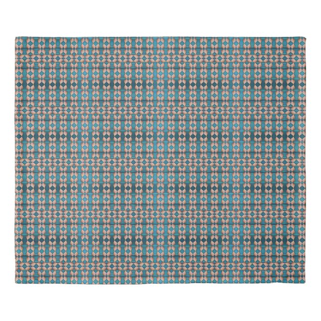 Sea Shell Pattern, Blue Duvet Cover (Front)
