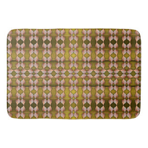 Sea Shell Pattern, Gold Bathroom Mat