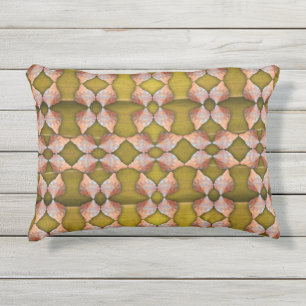 Sea Shell Pattern, Gold Outdoor Pillow